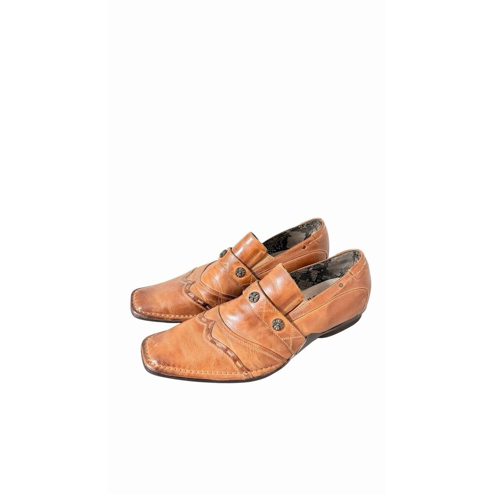 Mark Nason Lounge U Rock Studded Loafers Shoes Brown Leather Sn71790 - Sz 10.5 View 4
